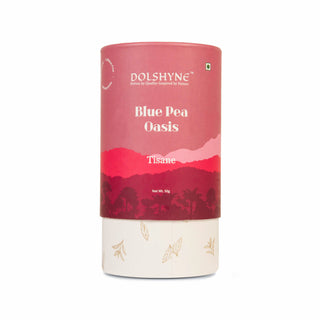 Blue Pea Oasis refreshing herbal tea with butterfly pea flowers
